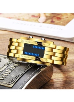 Generic Fashion Mens Binary Sports Watch Digital LED Matrix Waterproof  - Image 2