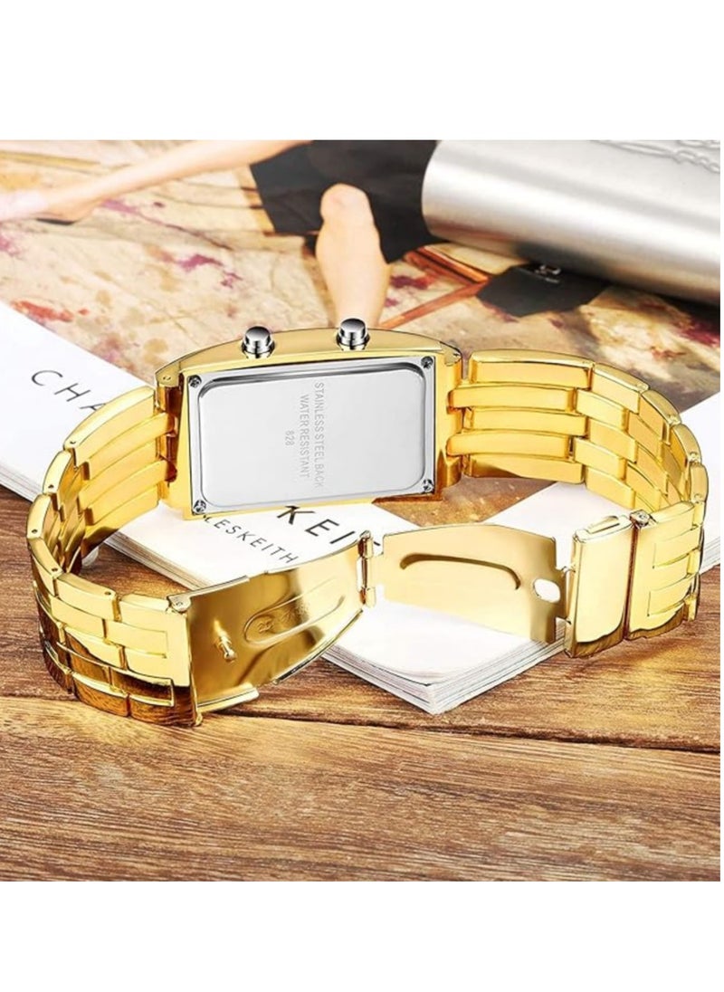 Generic Fashion Mens Binary Sports Watch Digital LED Matrix Waterproof  - Image 3