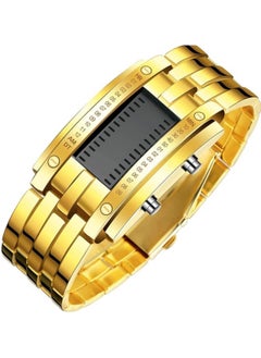 Generic Fashion Mens Binary Sports Watch Digital LED Matrix Waterproof  - Image 4