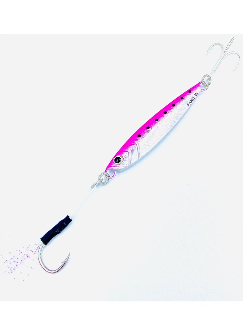oakura Silver Pink Fang Jig Of Weight 20G And 10 Mesmerizing Colors Light Weight Equipment For Epic Fishing Adventures - Image 1