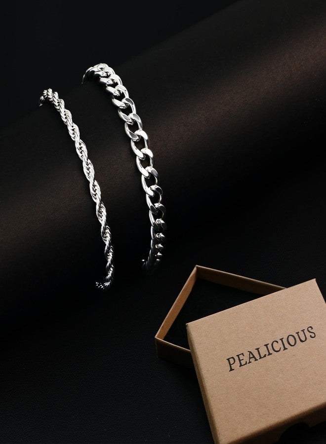 PEALICIOUS سوار فضي للرجال - Image 5
