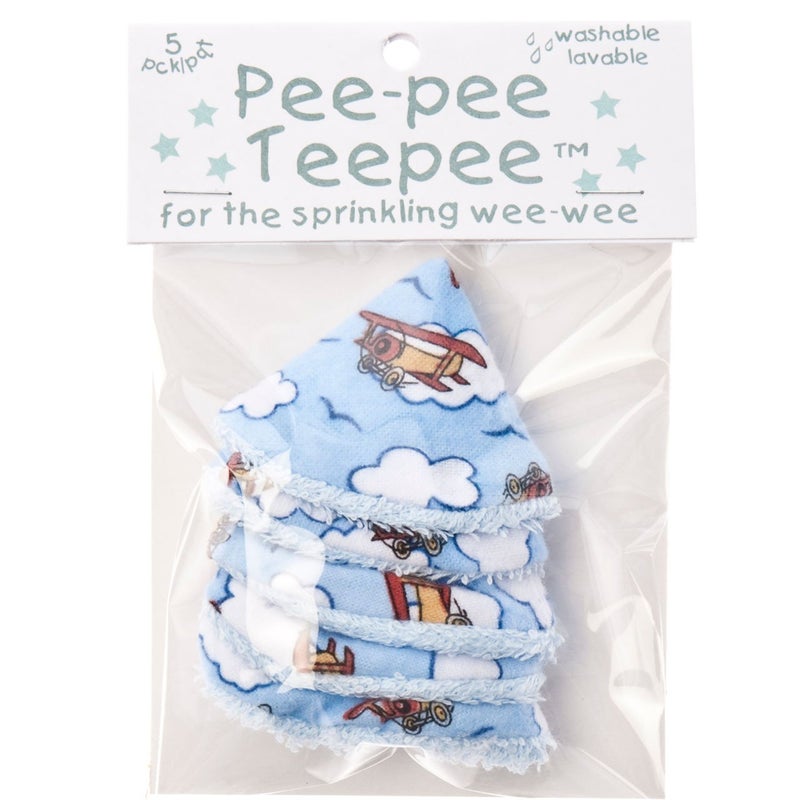 Beba Bean - Peepee Teepee for the Sprinkling WeeWeee, Baby Pee Shield , Airplane Design - 5 pack - Image 2