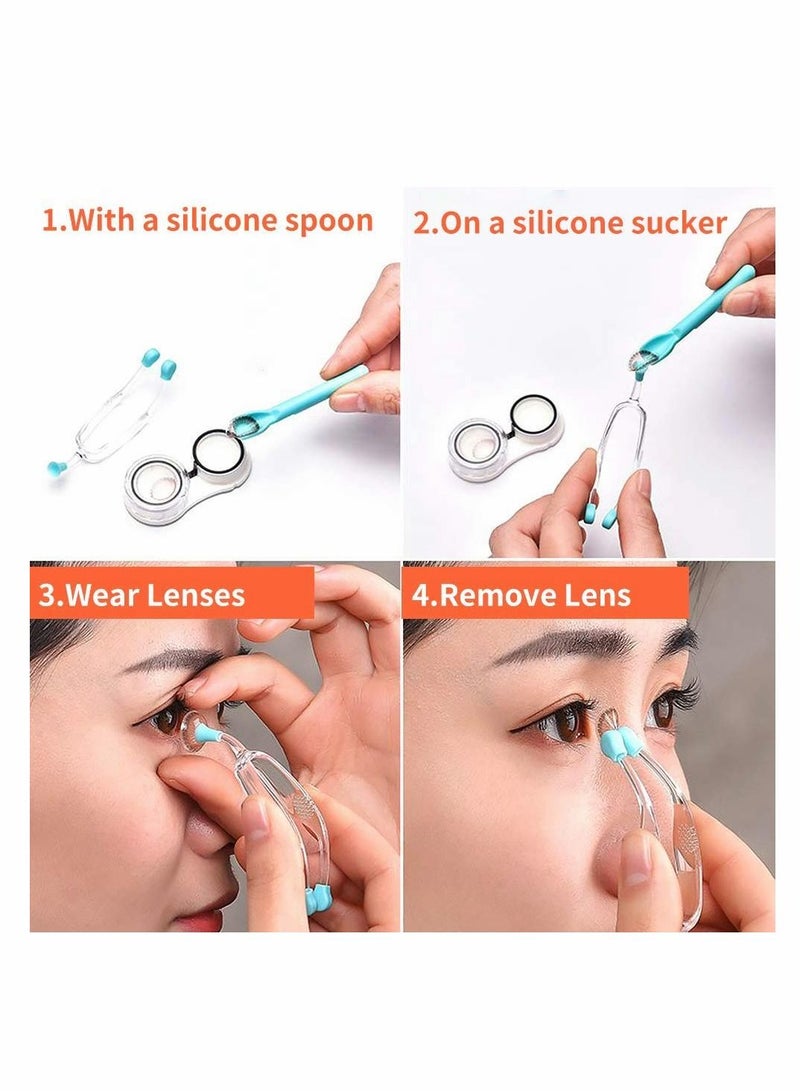 الأزرق جي دبليو 4 pcs Hard Contact Lens Remover RGP Plunger for Soft Lenses - Image 4