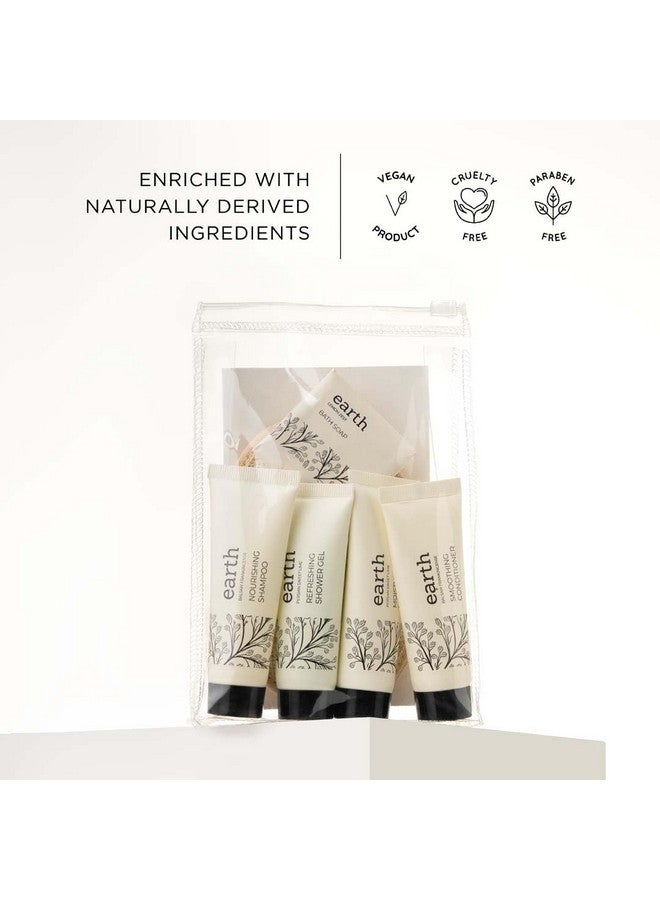 Kimirica Travel Kit Bath Set Earth Luxury Bath and Body Care Travel pouch| 6 in 1 self-care travel kit with a reusable pouch 100% Vegan - Image 4