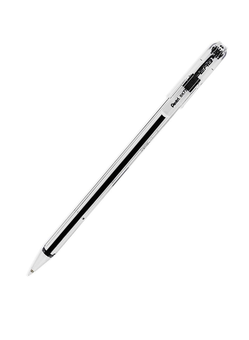 Pentel 12-Piece Superb BK77 Ballpoint Pen Fine 0.7mm Tip Black ink - Image 2