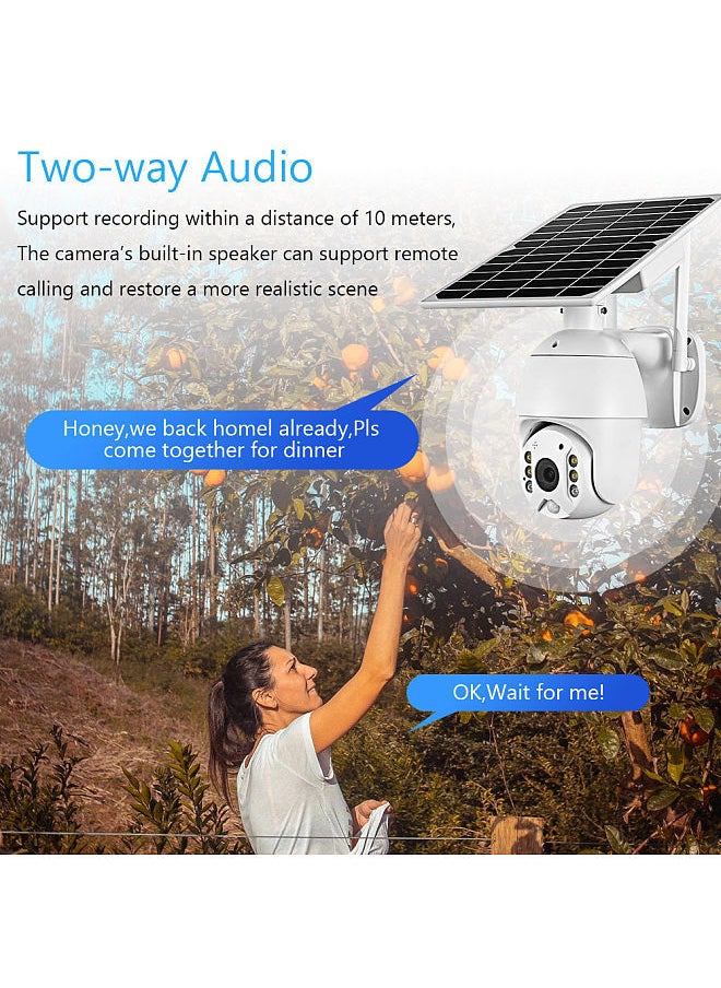 Generic - 1080P Wireless Solar Panel Security Camera 2MP Outdoor Waterproof Rechargeable Battery Surveillance Camera with Full Color Night Vision Support PIR Human Detection,Two Way Audio,Remote Access - Image 1