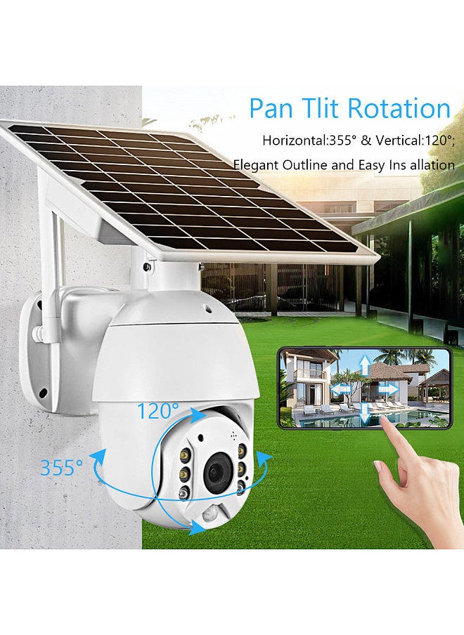 Generic - 1080P Wireless Solar Panel Security Camera 2MP Outdoor Waterproof Rechargeable Battery Surveillance Camera with Full Color Night Vision Support PIR Human Detection,Two Way Audio,Remote Access - Image 1