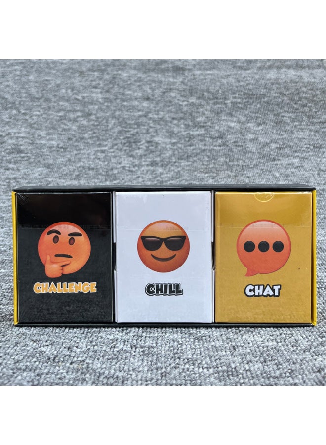 English Version Chill Chat Challenge Three-In-One Fun Social Game Family Dialogue Game-Specifications:Chill Chat Challenge Three-in-one
