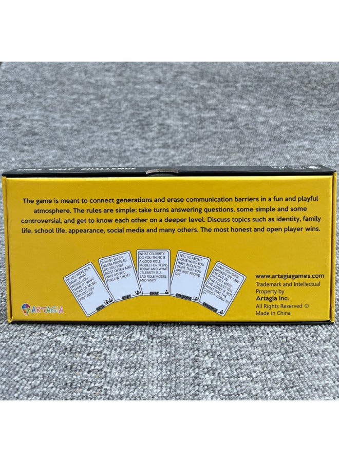 English Version Chill Chat Challenge Three-In-One Fun Social Game Family Dialogue Game-Specifications:Chill Chat Challenge Three-in-one