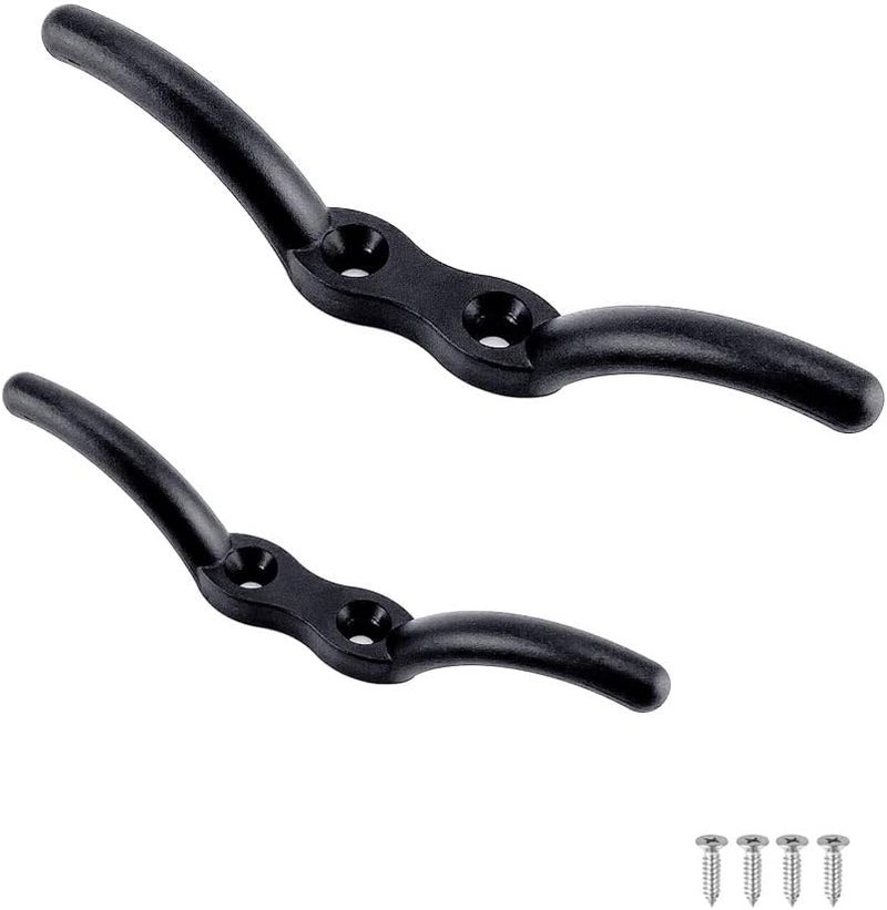 VTurboWay 2 Pcs 6" Nylon Black Rope Cleat Marine Grade - Image 1