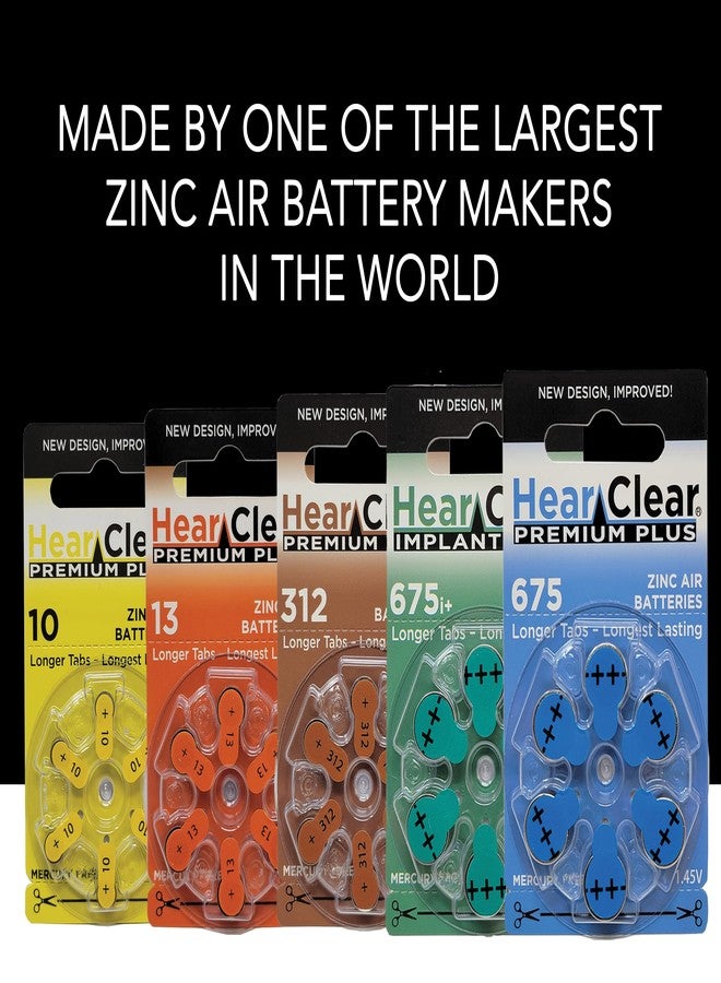 بطاريات سماعات الأذن Hear Clear مقاس 312 PR41 1.45 فولت من الزنك والهواء ذات لسان بني (عبوة من 60 بطارية) [عبوة مقاومة للأطفال] - Image 5