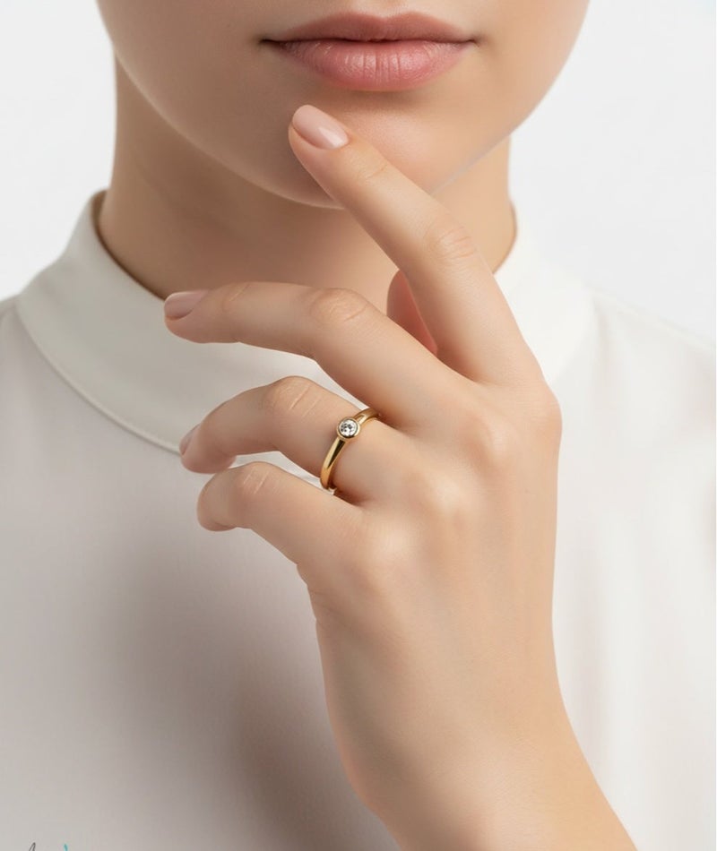 Ruby Art Gold 18K Pure Gold Women’s Ring - Premium Finish & Elegant Style - (1.77)    Gram - Image 2