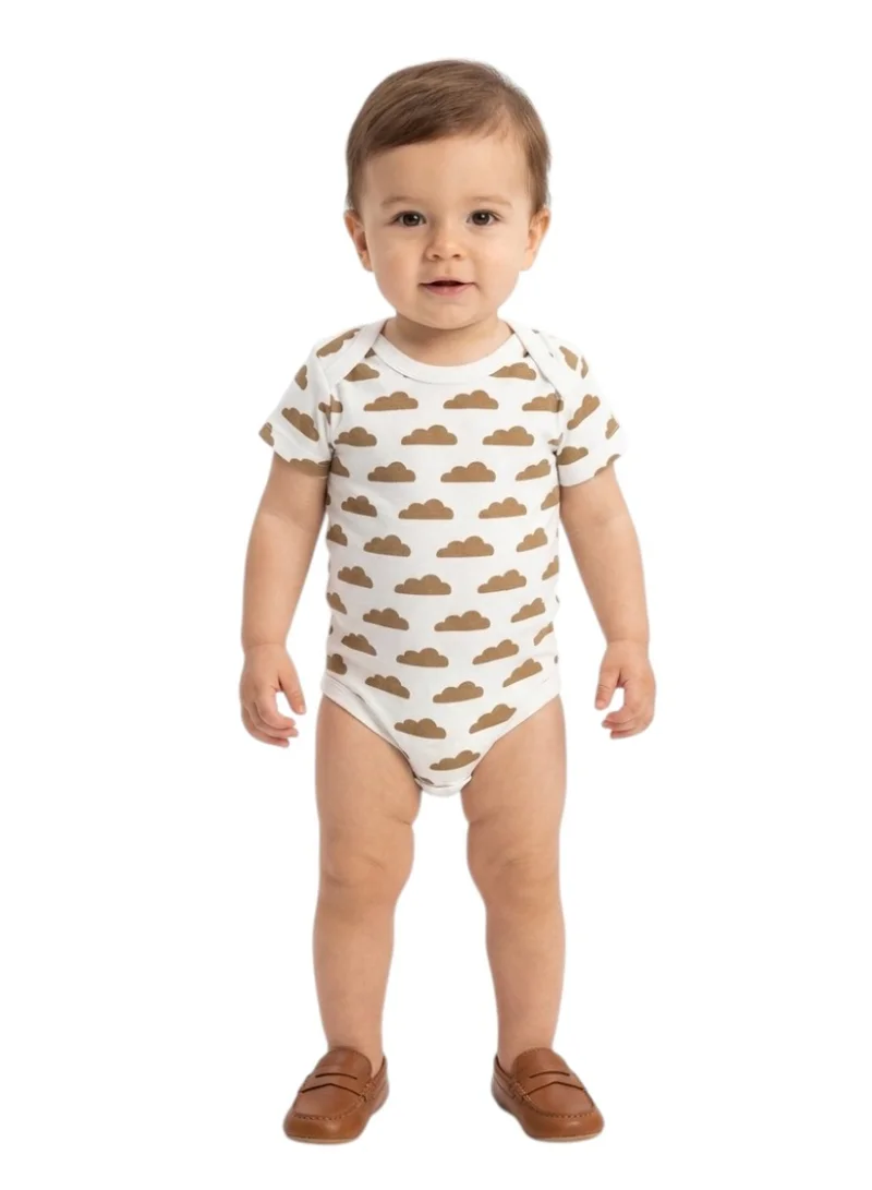بامبيميسي Baby  Bodysuit Blue Elephant Short Sleeve  – 5-Piece Newborn Outfit
