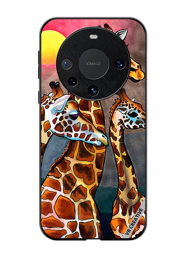 VR CREATIVE Protective Case Cover For Huawei Mate 60 Pro Giraffe Design Multicolour - Image 1