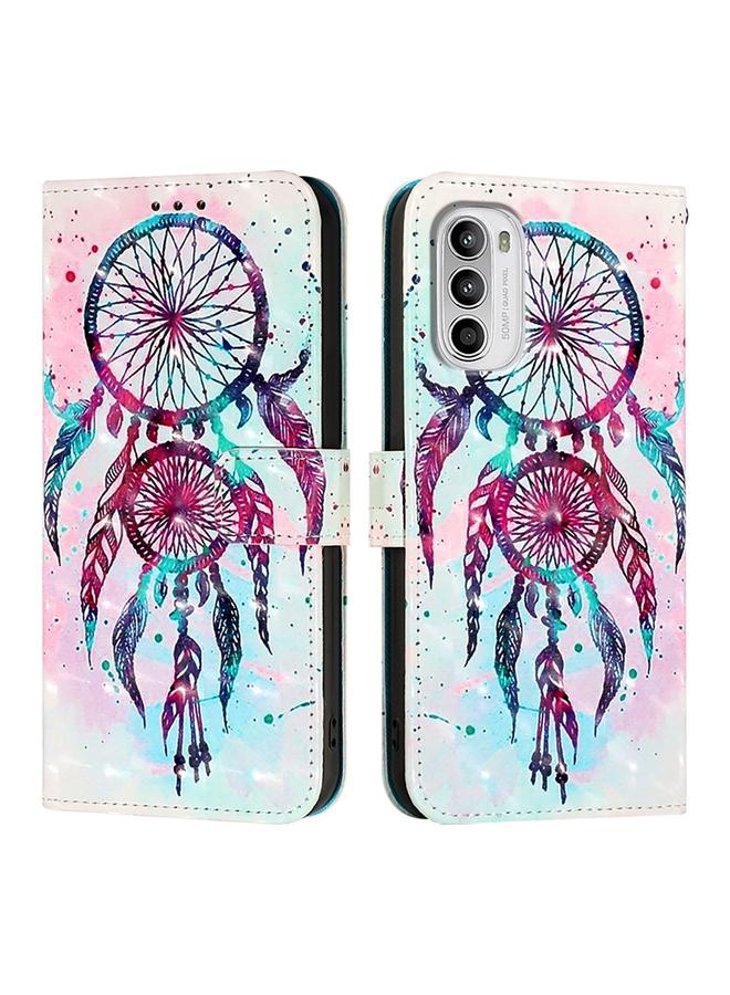 اس-توب جراب لهاتف Motorola Moto G52 / Moto G82 / Moto G71s جراب هاتف جلدي أفقي قابل للطي برسومات ثلاثية الأبعاد - Image 2