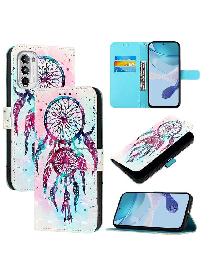 اس-توب جراب لهاتف Motorola Moto G52 / Moto G82 / Moto G71s جراب هاتف جلدي أفقي قابل للطي برسومات ثلاثية الأبعاد - Image 1