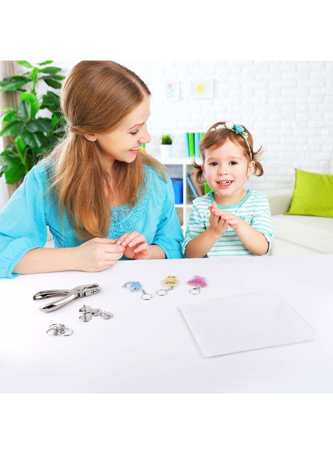 ASTARON 181Pcs Shrinking Plastic Sheets Kit Includes 20 Shrinking Film Art Paper and 161 Pcs Shrinkles Keychains Making Accessories for Kids Craft and Art Supplies - Image 4