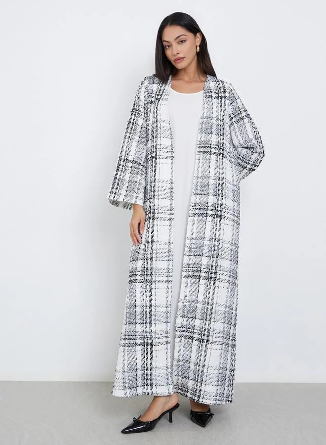 Amirah Amirah Tweed Look Checked Winter Abaya