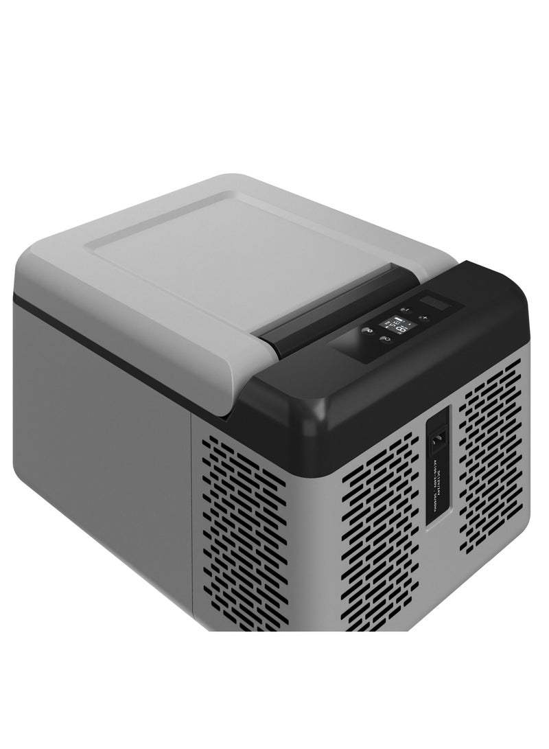 Alpicool ثلاجة صغيرة محمولة بسعة 9 لتر 12/24 فولت تيار مستمر للسيارة والقيادة والسفر والتخييم في الهواء الطلق - Image 2