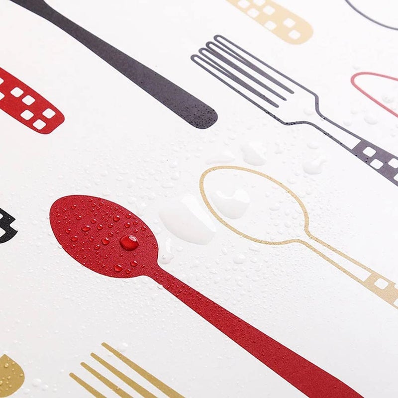 THEA PVC PlaceMat NonSlip Heat Resistant and Washable Hot Insulation Pad Modern Waterproof Placemats for Decorations Dining Table Kitchen Restaurant Hotel Multi Spoon 4 - Image 5