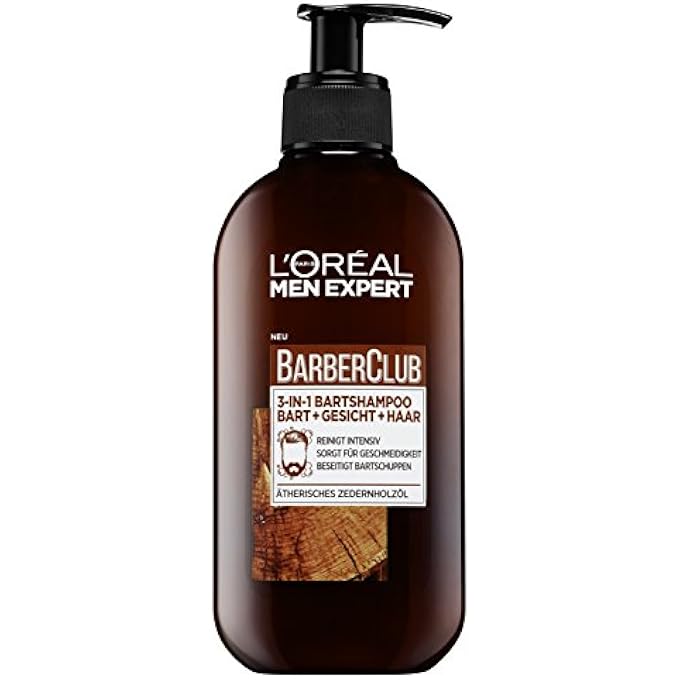 L'OREAL MEN EXPERT BARBER CLUB 3-IN-1 BEARD SHAMPOO (200ML) - Image 1