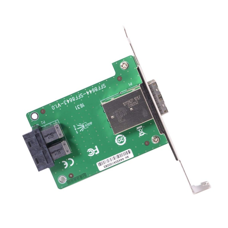 Chenyang Mini SAS 2 SFF-8644 to 2 SFF-8643 HD Data Server Converter Adapter with Bracket - Image 3