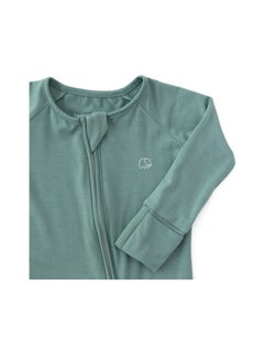 أنفي بيبي Organic Zipper Romper Soft Sage 95% Bamboo 5% Spandex- 3-6 months  - Image 4