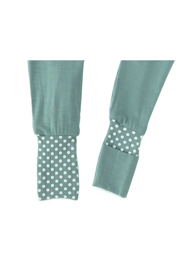 Anvi Baby Organic Zipper Romper Soft Sage 95% Bamboo 5% Spandex- 3-6 months  - Image 3