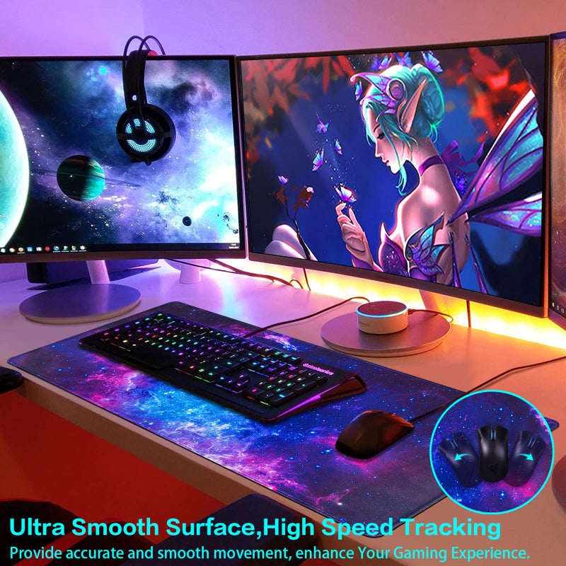 Canjoy Gaming Mouse Pad, Large Extended Mouse Pad Big Computer Mousepad for Home Office Gaming Work 31.5x15.7inch - Image 4