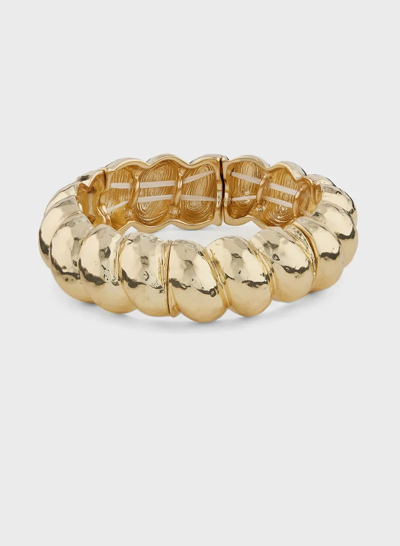 ELLA Hammered Statement Elastic Bracelet