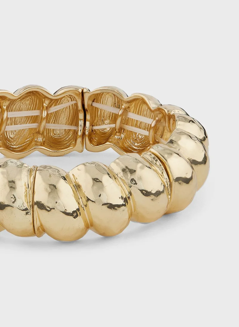 ELLA Hammered Statement Elastic Bracelet