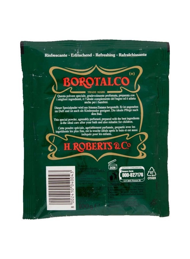 Neutro Roberts Roberts: Borotalco Talc Powder 3.5 Ounce (100gr) Packages (Pack of 4) [ Italian Import ]