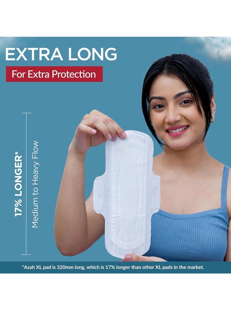 AZAH Sanitary Pads for Women Regular [Pack of 40] 100% Rash-Free sanitary napkins | 3x More Absorption, Cottony Soft and Dry Top Cover for heavy Flow | Toxin Free, Locks Odour, Leak-Proof - Image 5