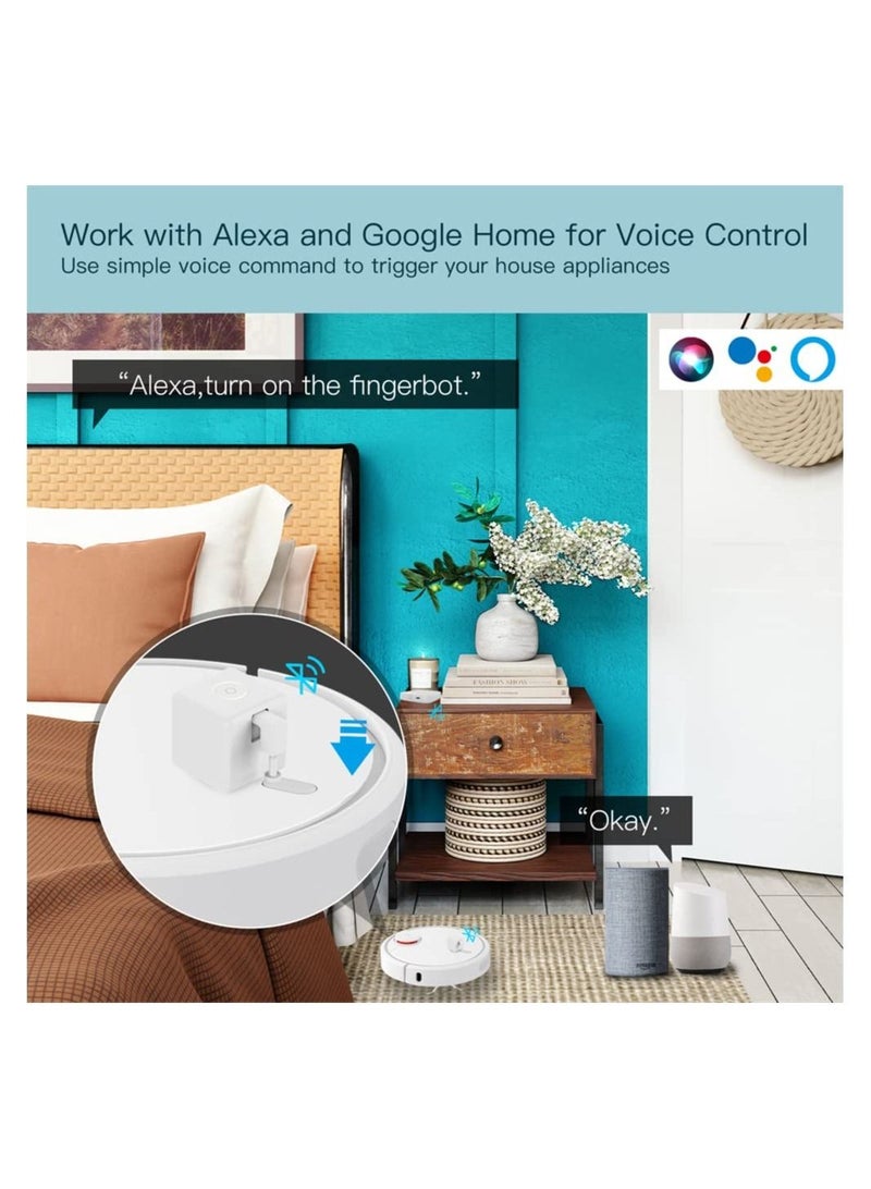 Y&D Smart Fingerbot Button Pusher, No Wiring Switch Upgrade with touch control, Control TV Air Conditioner, Work Life App, Compatible Alexa, Google Home, IFTTT  - Image 5