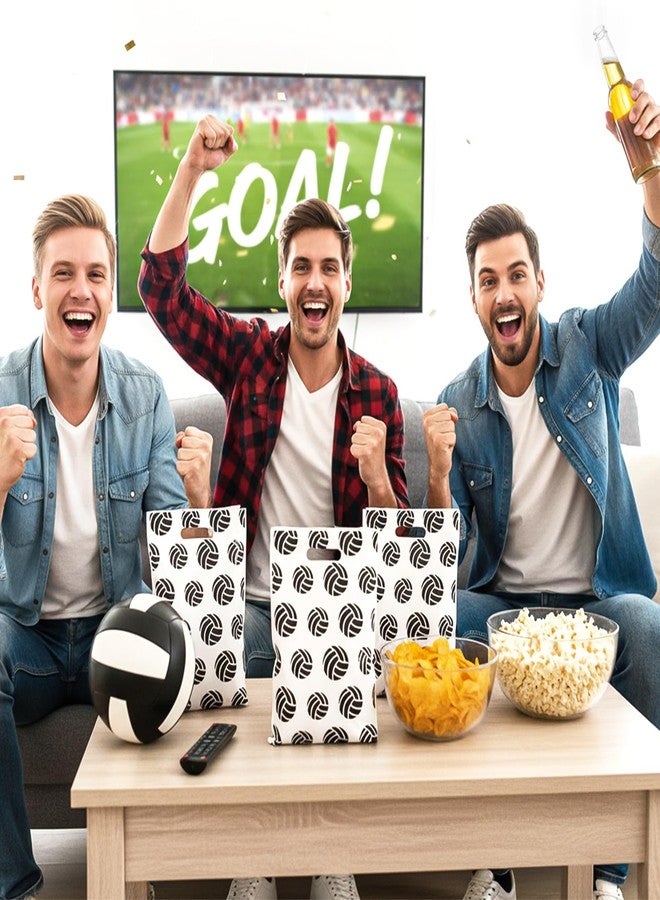 guduling 50pcs Volleyball Gift Bags for Team, Volleyball Treat Bags, Volleyball Gift Bag for Sports Party Birthday Snack Decoration Supplies 10 X 6.57in (White) - Image 3