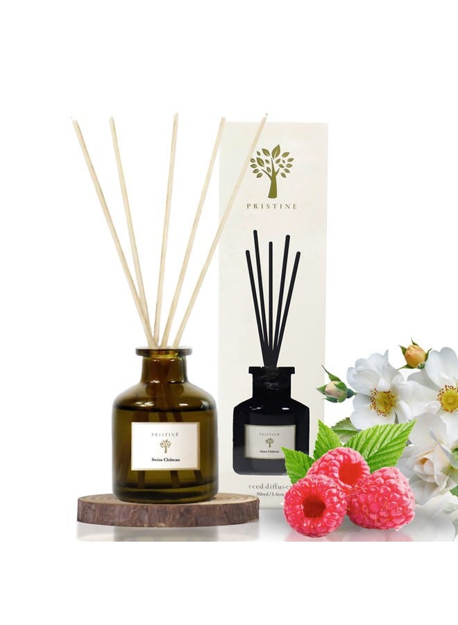 PRISTINE Swiss Château/Inspired by Hilton Reed Diffuser - Home & Bathroom | Fresh Cut Rose, Tangerine, Cedarwood Oil Reed Diffuser Set | Oil & Reed Diffuser Sticks, Home & Office Decor, Fragrance Gift - Image 2