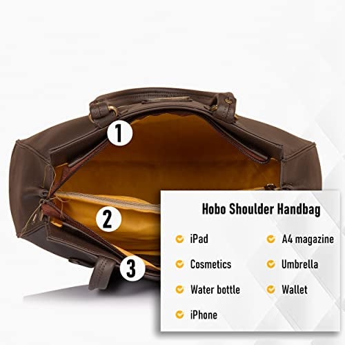 Fostelo Women's Kathleen Satchel Tote Handbag for Women | Ladies Purse | Stylish Shoulder Bag | Gift For Women | Brown - Image 5