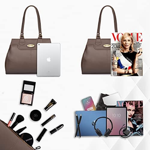 Fostelo Women's Kathleen Satchel Tote Handbag for Women | Ladies Purse | Stylish Shoulder Bag | Gift For Women | Brown - Image 4