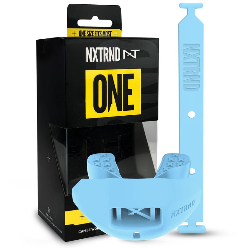 NXT NXTRND Nxtrnd One Football Mouth Guard Strap Included Fits Adult Youth Light Blue