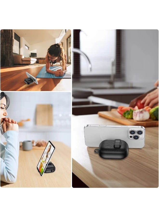 حافظة متوافقة مع سماعات Airpods 3، حافظة جلدية بتصميم ملمس واقٍ مع حزام يد، مقاومة للسقوط والصدمات (وردي) - Image 3