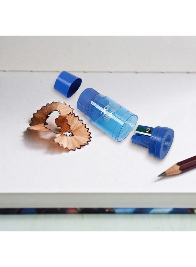 Doms ErasNer Eraser + Sharpner Blister Pack | Durable & Strong Built Quality | 4 Different Shapes in 5 Vibrant Colors | Scientifically Angled Blade With Anti-rust Coating | Pack of 10 Pieces - Image 5