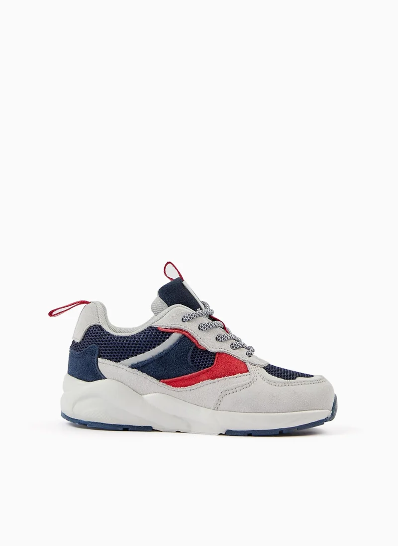 Zippy Zippy Leather And Mesh Trainers For Boys Mountain Zy Superlight Runner Multicoloured