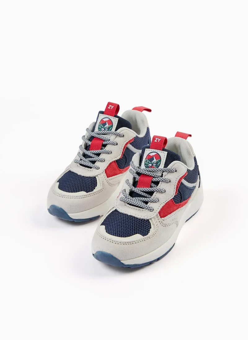 Zippy Zippy Leather And Mesh Trainers For Boys Mountain Zy Superlight Runner Multicoloured