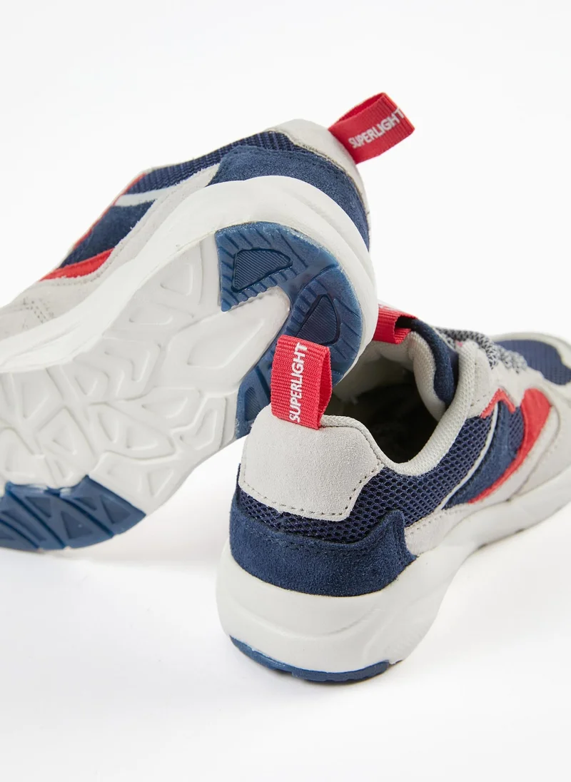 Zippy Zippy Leather And Mesh Trainers For Boys Mountain Zy Superlight Runner Multicoloured