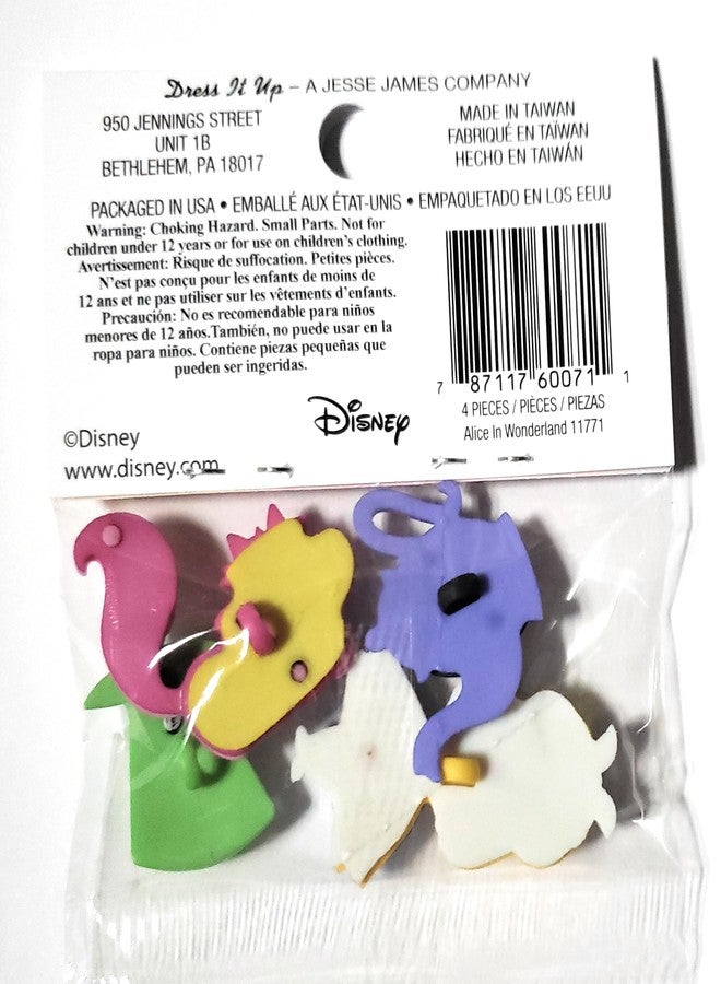Dress It Up Disney Alice in Wonderland Buttons by Dress It Up Buttons and Embellishments - 4 Piece - Image 3