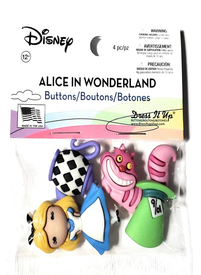 Dress It Up Disney Alice in Wonderland Buttons by Dress It Up Buttons and Embellishments - 4 Piece - Image 2