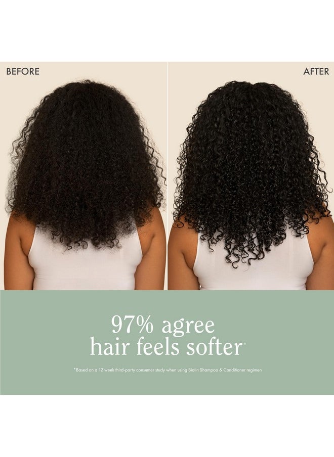 Rizos Curls - Rizos Curls Biotin Conditioner, Strengthen & Nourish, Rosemary Oil & Oat Protein for Longer and Stronger Hair, Hair is Fuller, Softer & Shinier, 10 oz - Image 1