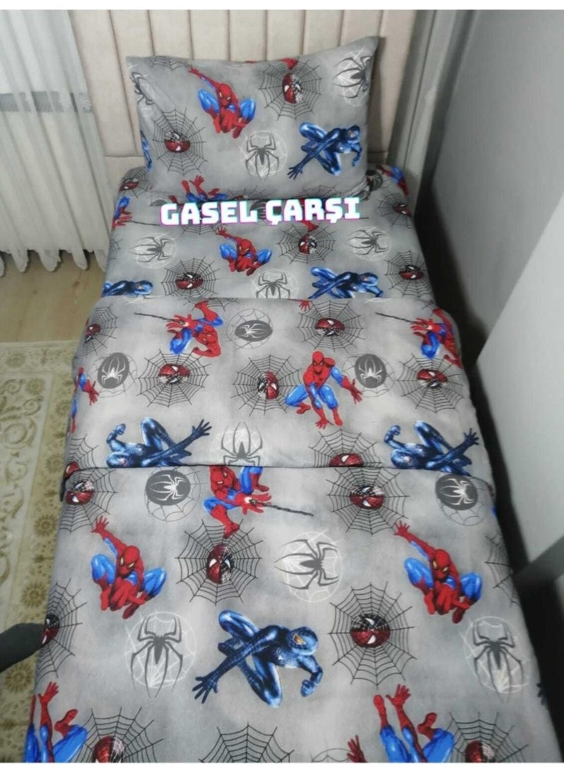 Garden Home - Spiderman Duvet Cover Set (Fitted Sheet) Spiderman 769639788129 - Image 1
