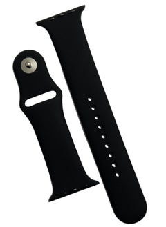 ماركة غير محددة سوار رياضي ناعم من السيليكون لساعة Apple Watch Series 8 - 45mm - أسود  - Image 1