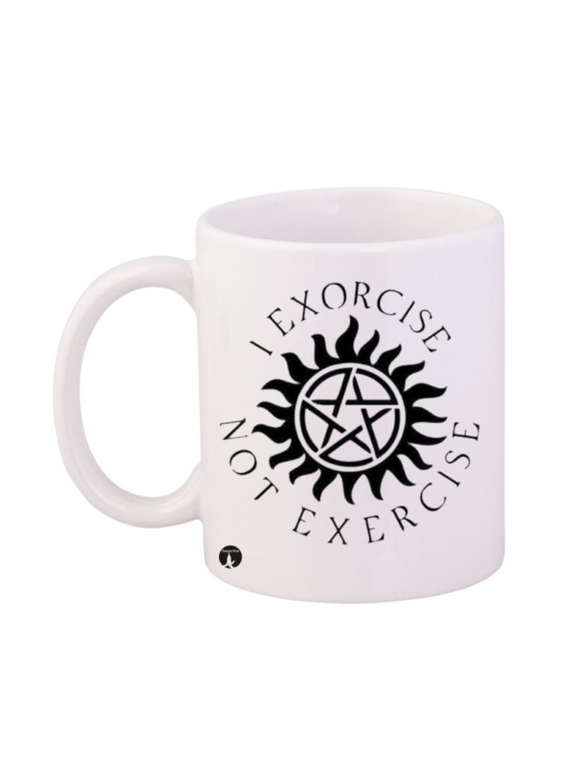 Supernatural Printed Mug White/Black 12ounce
